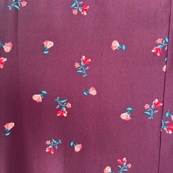Old Navy Purple Dress with Red Roses Pattern XXL - Picture 3 of 4